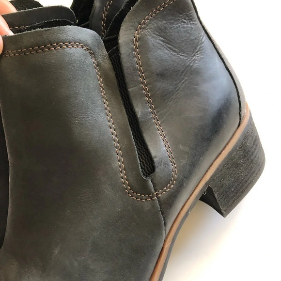 Korks by Korks-Ease Black Leather Tea Ankle Boots 9.5M - Picture 14 of 14
